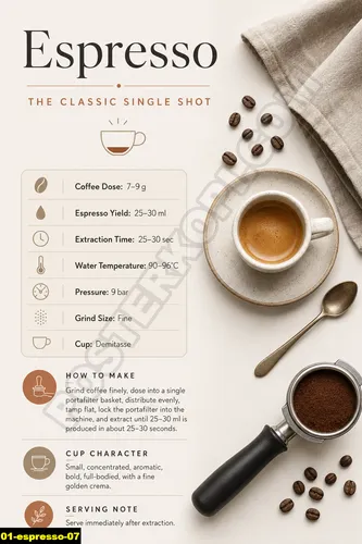 Poster espresso untuk mesin kopi cafe