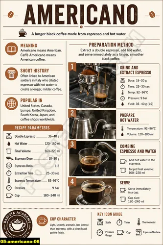 Poster americano sederhana untuk cafe kecil