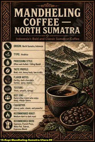 Poster kopi Kopi Mandheling Sumatra Utara 09 untuk cafe dan barista