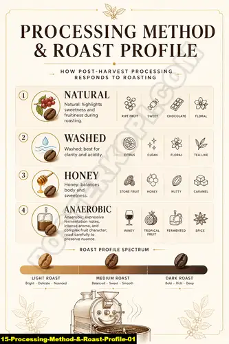 Poster roast profile untuk mesin roasting kopi