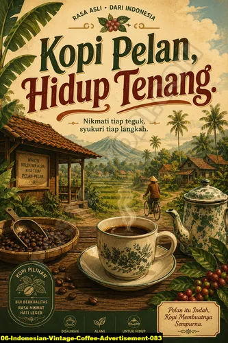Indonesian Vintage Coffee Advertisement 083 - Coffee Quotes / Indonesian Vintage Coffee Advertisement