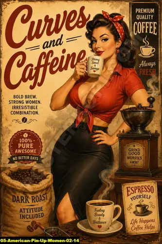 American Pin Up Women 02 14 - Pin Up Poster / American Pin Up Women 02