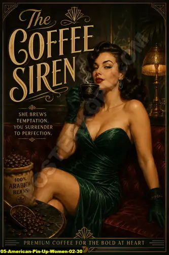 American Pin Up Women 02 30 - Pin Up Poster / American Pin Up Women 02