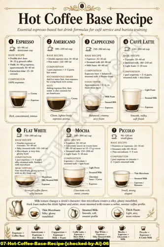 Poster kopi Hot Coffee Base Recipe [checked By Ai] 06 untuk cafe dan barista