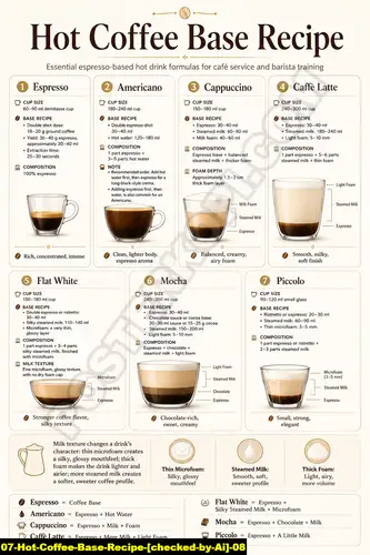 Poster kopi Hot Coffee Base Recipe [checked By Ai] 08 untuk cafe dan barista